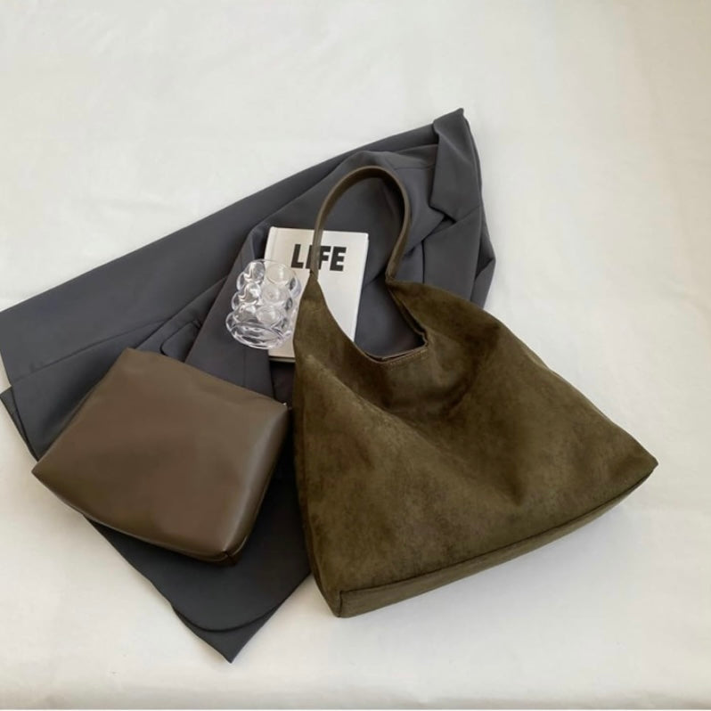 Suede Tote Bag