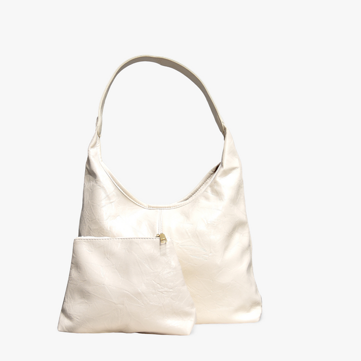 Natural Distressed Leather Tote